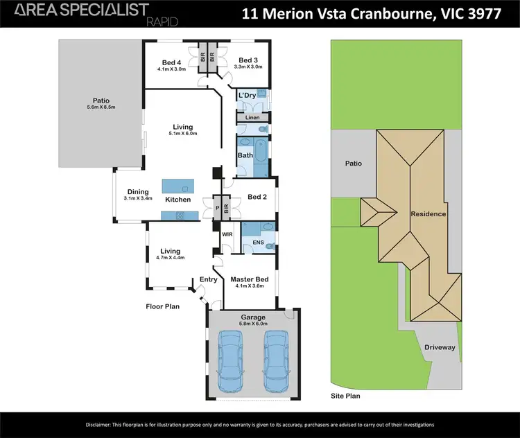 Floorplan of Homely house listing, 11 Merion Vista, Cranbourne VIC 3977
