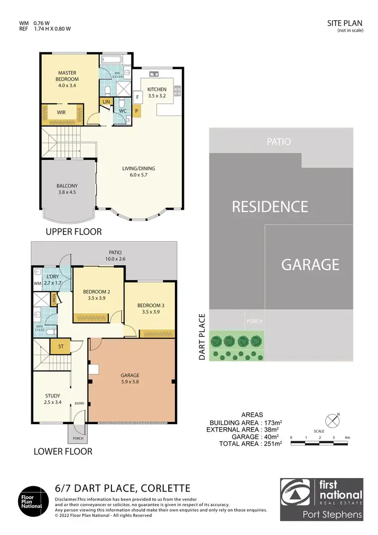 Floorplan of Homely townhouse listing, 6/7 Dart Place, Corlette NSW 2315