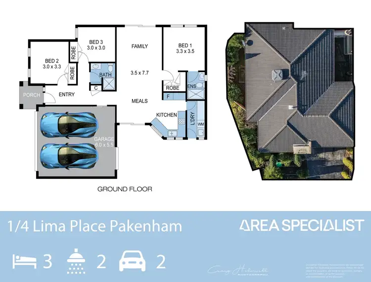 Floorplan of Homely unit listing, 1/4 Lima Place, Pakenham VIC 3810