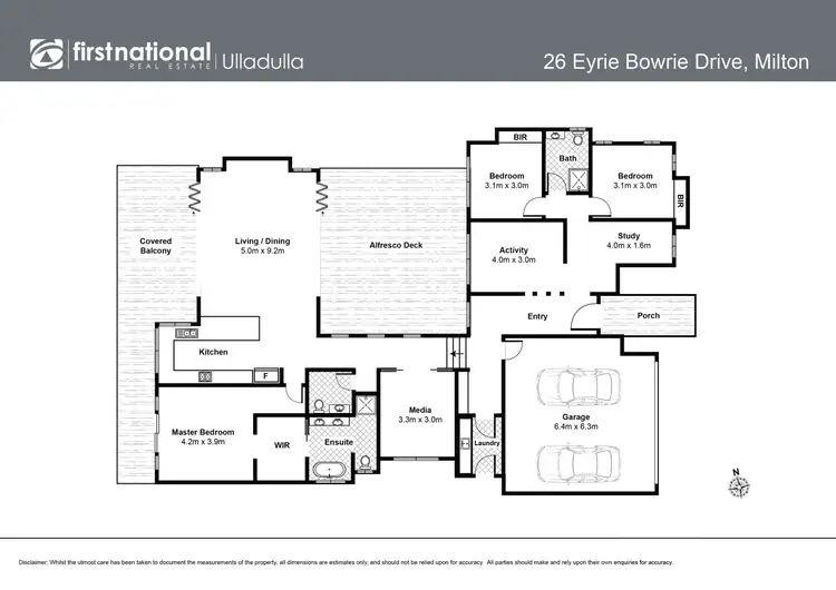 Floorplan of Homely house listing, 26 Eyrie Bowrie Drive, Milton NSW 2538