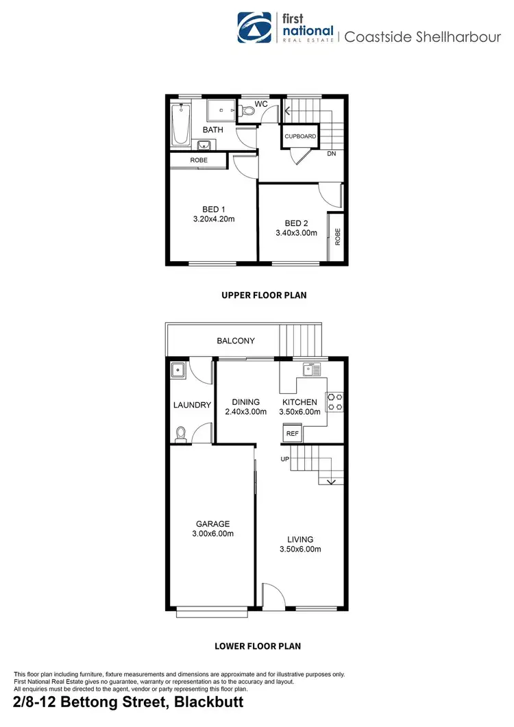 Floorplan of Homely townhouse listing, 2/8-12 Bettong Street, Blackbutt NSW 2529