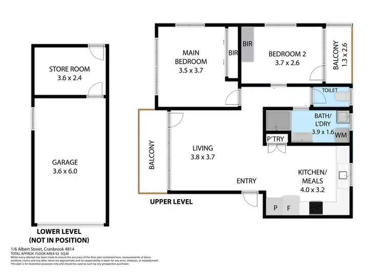 Floorplan of Homely unit listing, 1/6 Albert Street, Cranbrook QLD 4814