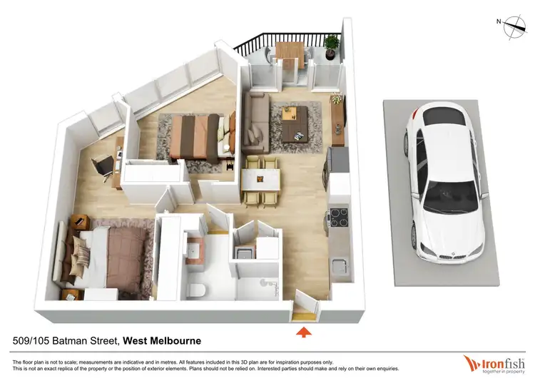 Floorplan of Homely apartment listing, 509/105 Batman Street, West Melbourne VIC 3003