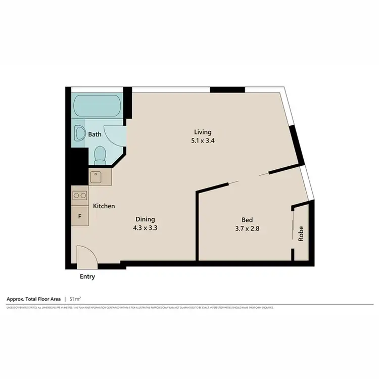 Floorplan of Homely apartment listing, 224/293 North Quay, Brisbane City QLD 4000