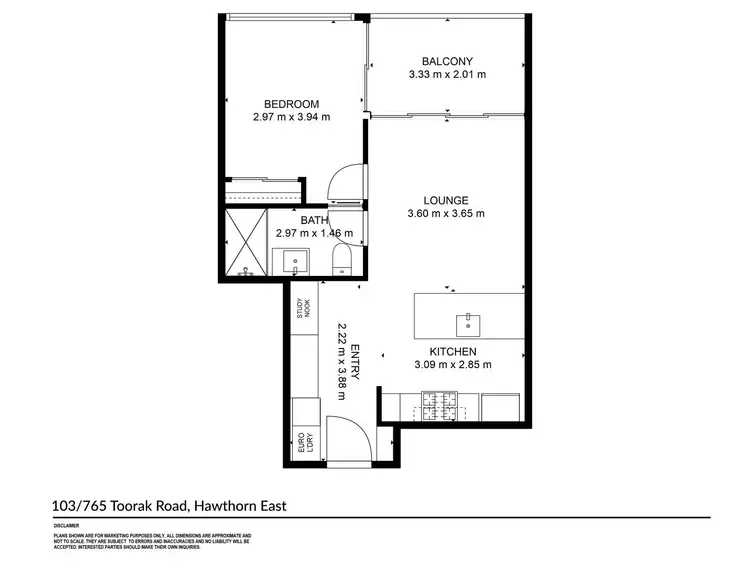 Floorplan of Homely apartment listing, 103/765-769 Toorak Road, Hawthorn East VIC 3123