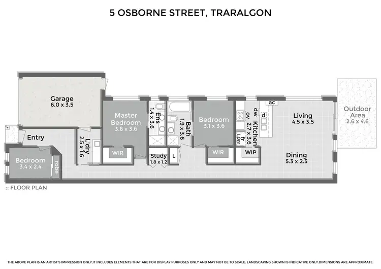 Floorplan of Homely house listing, 5 Osborne Street, Traralgon VIC 3844