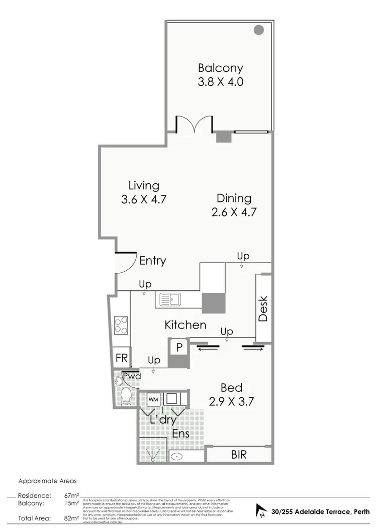 Floorplan of Homely apartment listing, 30/255 Adelaide Terrace, Perth WA 6000
