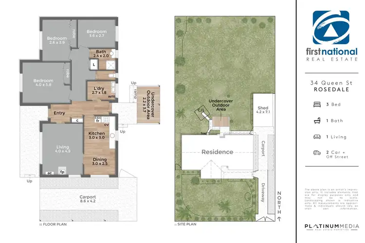 Floorplan of Homely house listing, 34 Queen Street, Rosedale VIC 3847