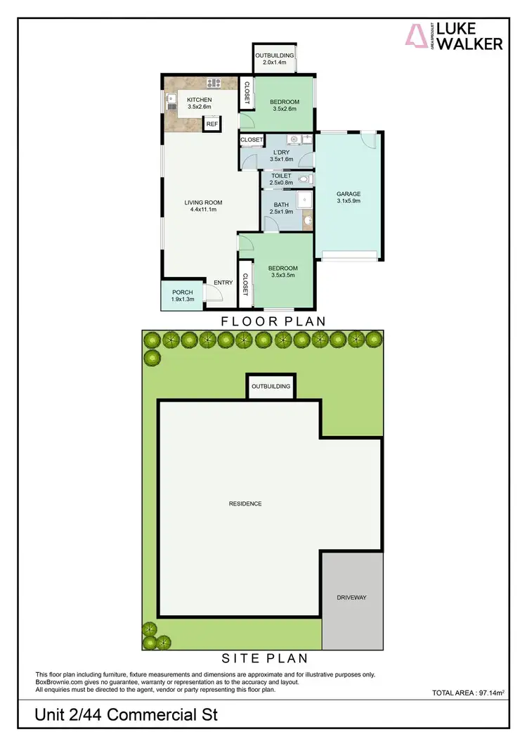 Floorplan of Homely house listing, 2/44 Commercial Street, Merbein VIC 3505