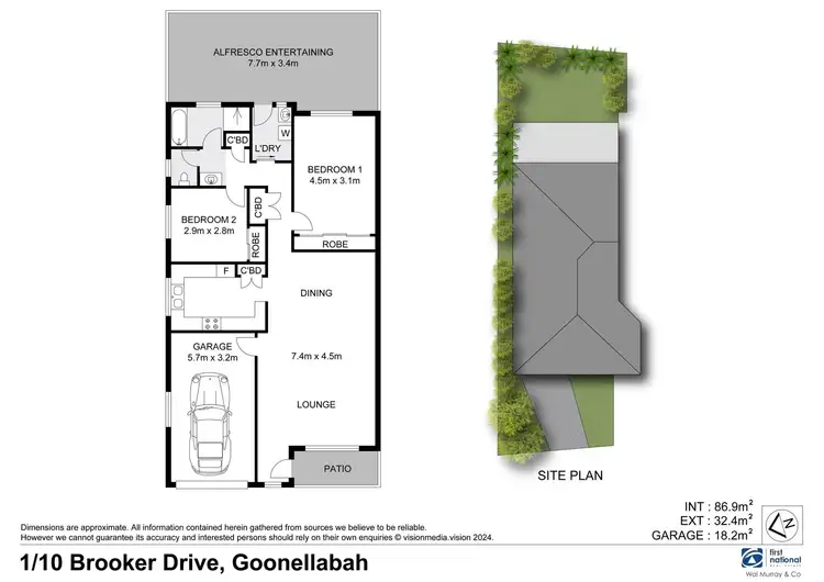 Floorplan of Homely unit listing, 1/10 Brooker Drive, Goonellabah NSW 2480