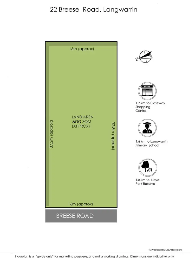 Floorplan of Homely land listing, 22 Breese Road, Langwarrin VIC 3910