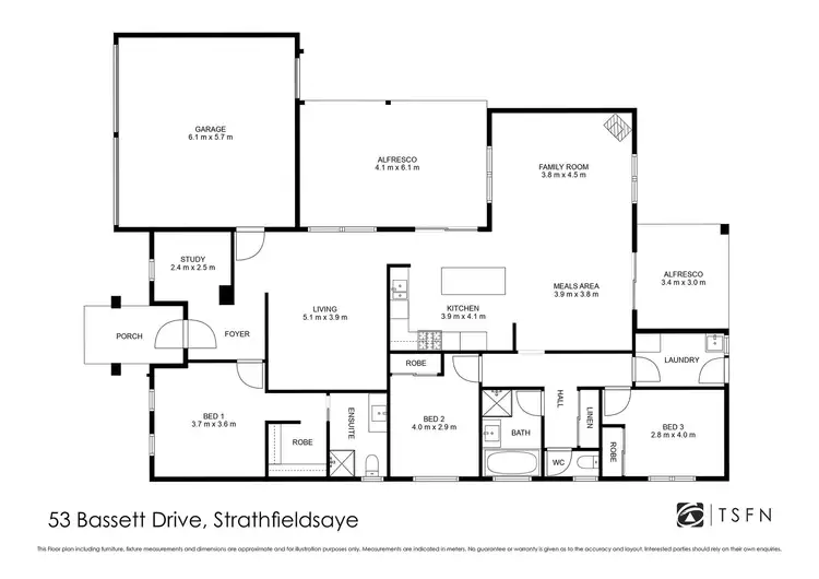Floorplan of Homely house listing, 53 Bassett Drive, Strathfieldsaye VIC 3551
