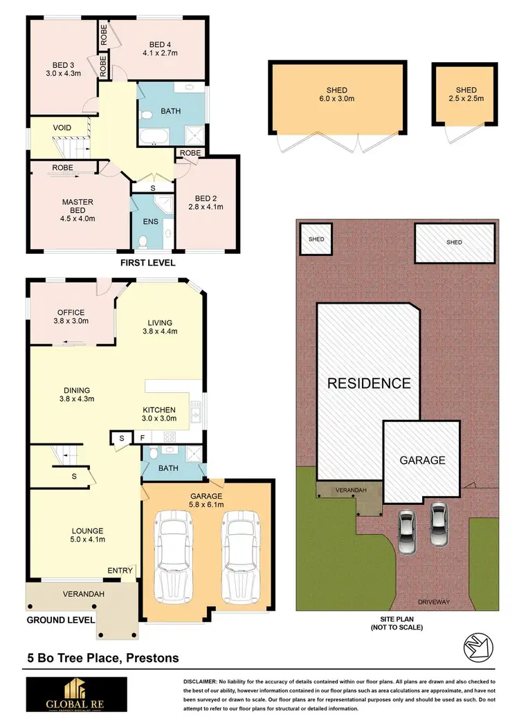 Floorplan of Homely house listing, 5 Bo Tree Pl, Prestons NSW 2170