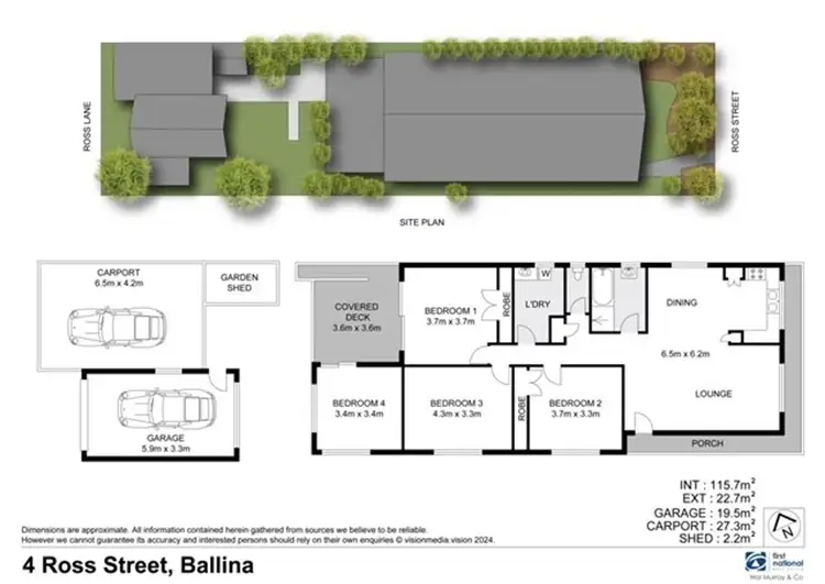 Floorplan of Homely house listing, 4 Ross Street, Ballina NSW 2478