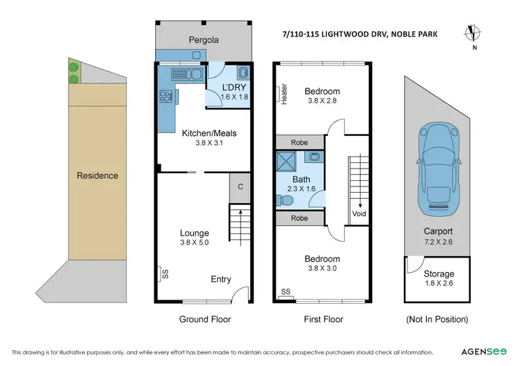 Floorplan of Homely unit listing, 7/110-115 Lightwood Road, Noble Park VIC 3174