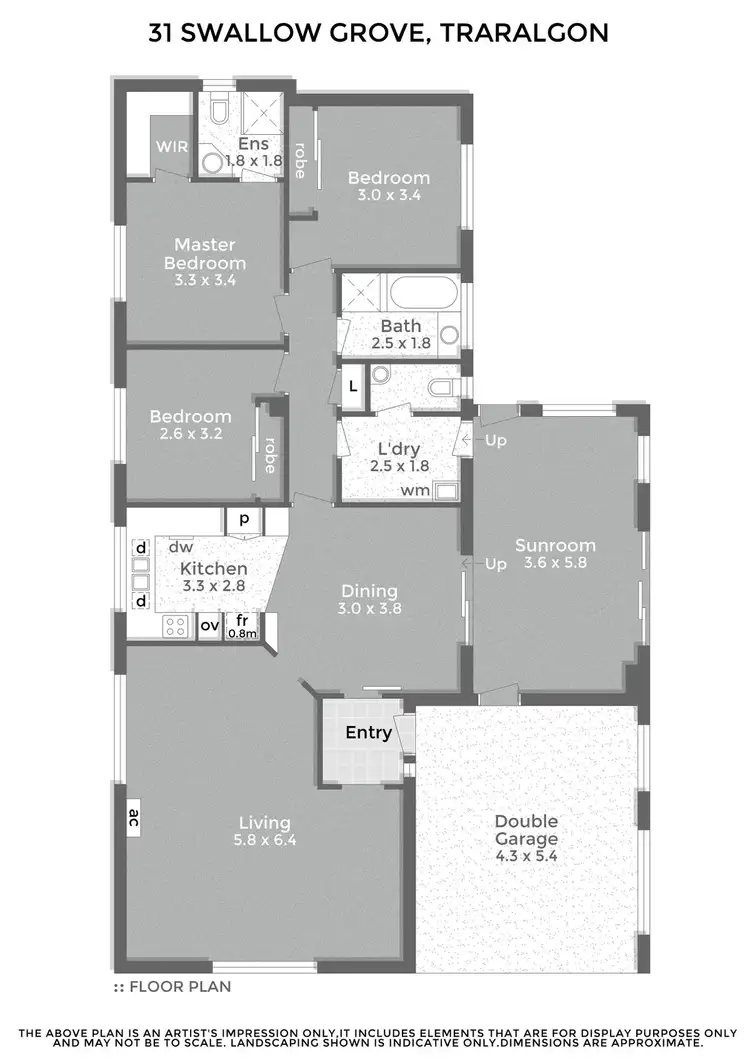 Floorplan of Homely house listing, 31 Swallow Grove, Traralgon VIC 3844