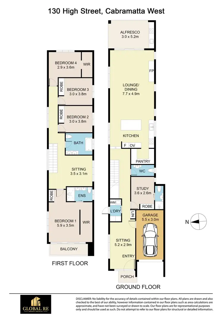 Floorplan of Homely semi-detached listing, 130 High St, Cabramatta West NSW 2166