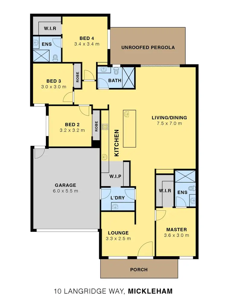 Floorplan of Homely house listing, 10 Langridge Way, Mickleham VIC 3064