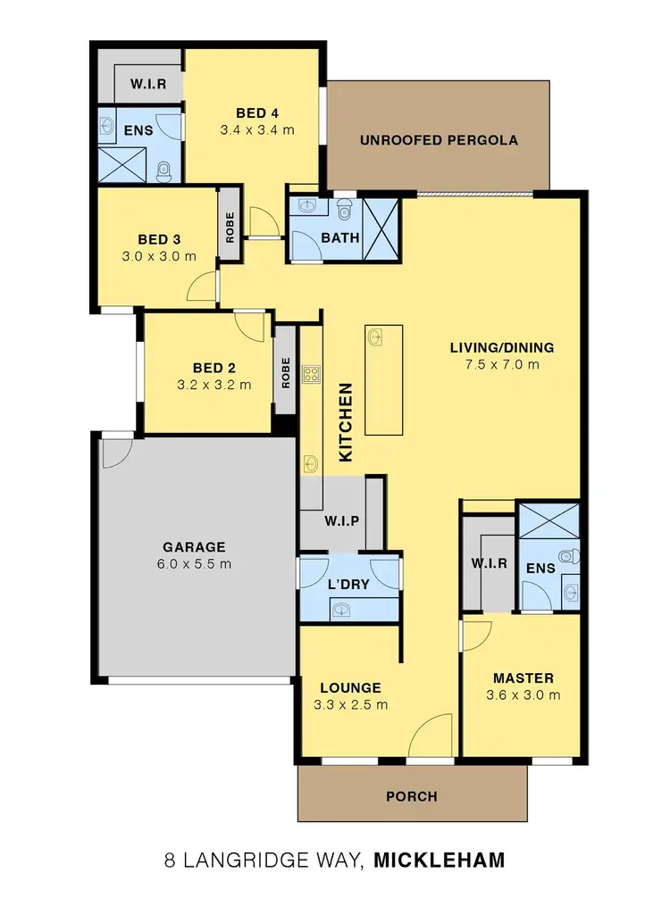 Floorplan of Homely house listing, 8 Langridge Way, Mickleham VIC 3064