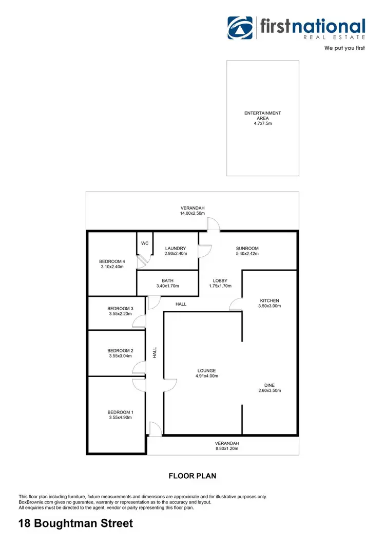 Floorplan of Homely house listing, 18 Boughtman Street, Broken Hill NSW 2880