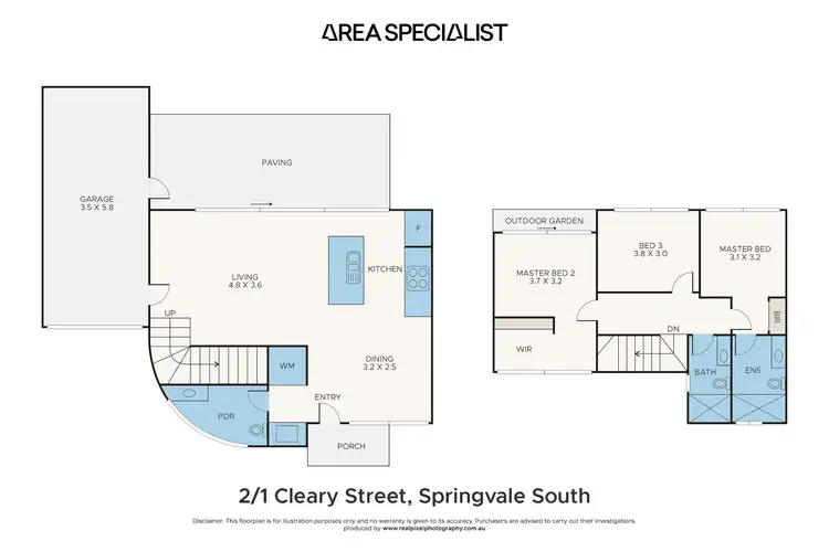 Floorplan of Homely townhouse listing, 2/1 Cleary Street, Springvale South VIC 3172