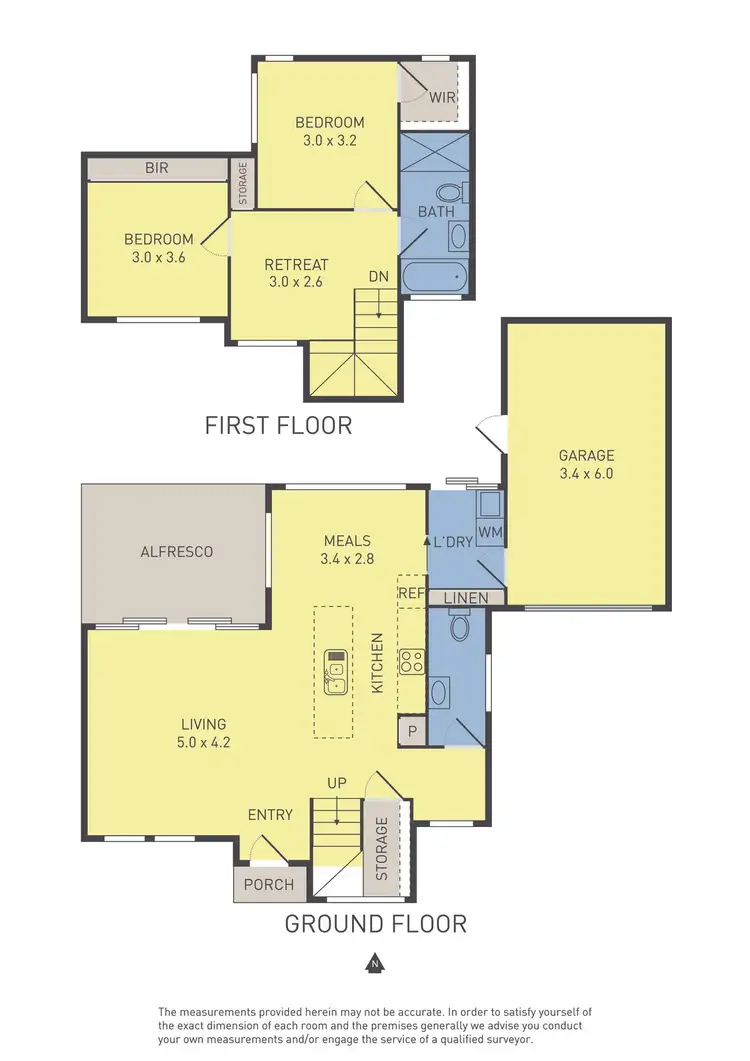 Floorplan of Homely townhouse listing, 2/13 Joan Street, Sunshine West VIC 3020