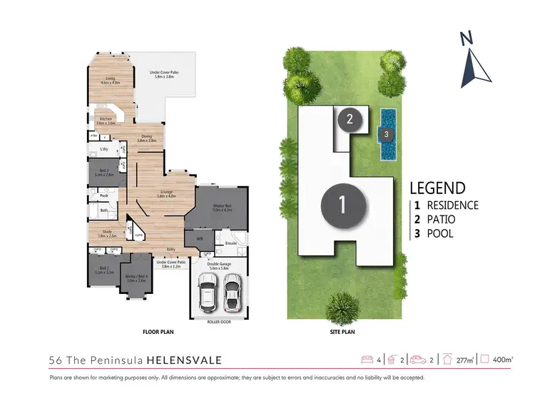 Floorplan of Homely house listing, 56 ThePeninsula, Helensvale QLD 4212