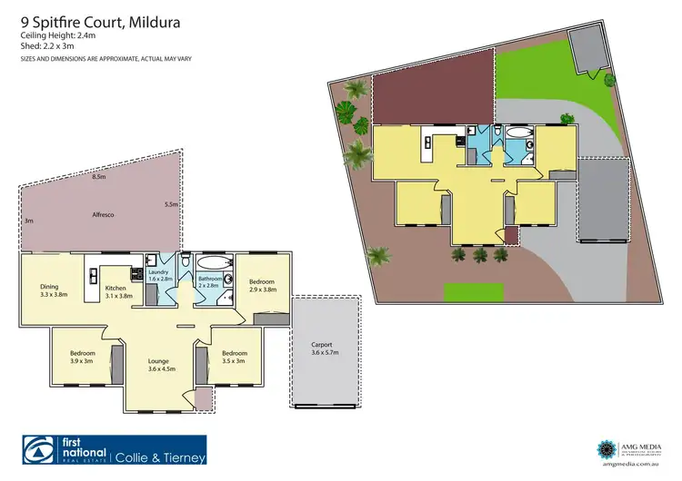 Floorplan of Homely house listing, 9 Spitfire Court, Mildura VIC 3500