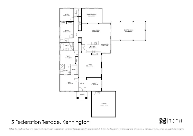 Floorplan of Homely house listing, 5 Federation Terrace, Kennington VIC 3550