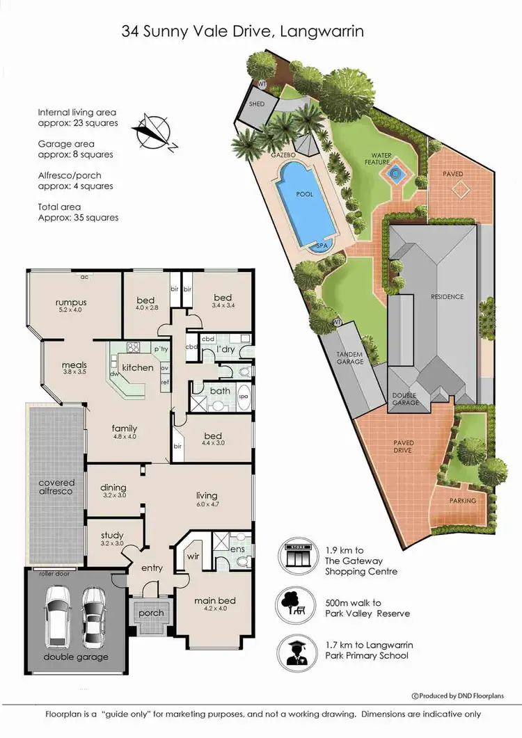 Floorplan of Homely house listing, 34 Sunny Vale Drive, Langwarrin VIC 3910