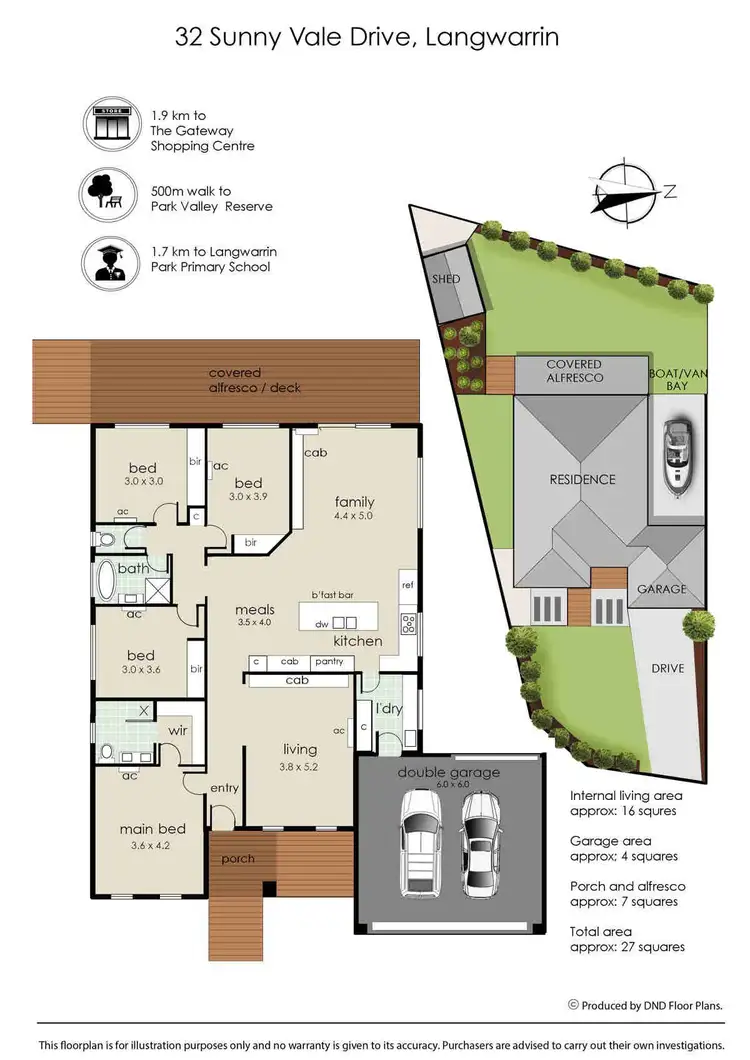 Floorplan of Homely house listing, 32 Sunny Vale Drive, Langwarrin VIC 3910