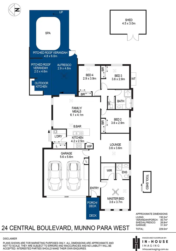 Floorplan of Homely house listing, 24 Central Boulevard, Munno Para West SA 5115