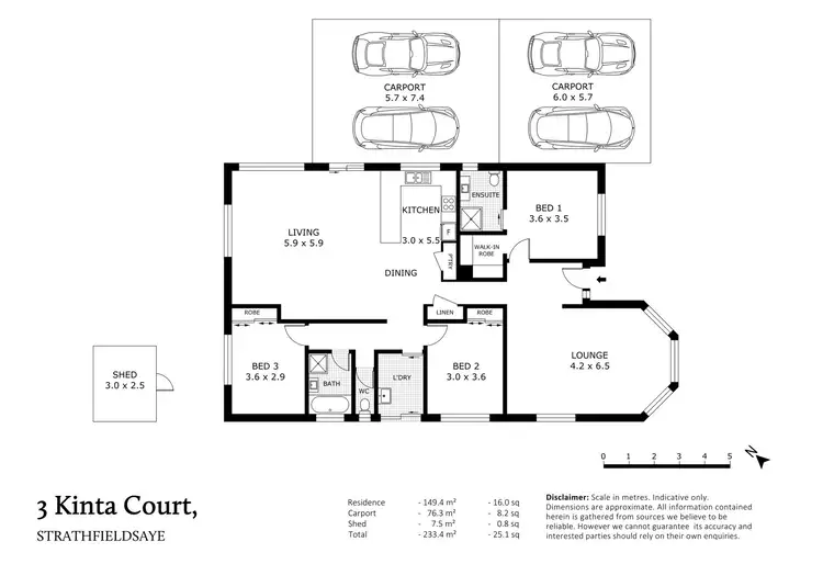 Floorplan of Homely house listing, 3 Kinta Court, Strathfieldsaye VIC 3551