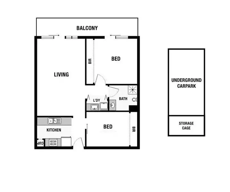 Floorplan of Homely apartment listing, 104/353 Napier Street, Fitzroy VIC 3065