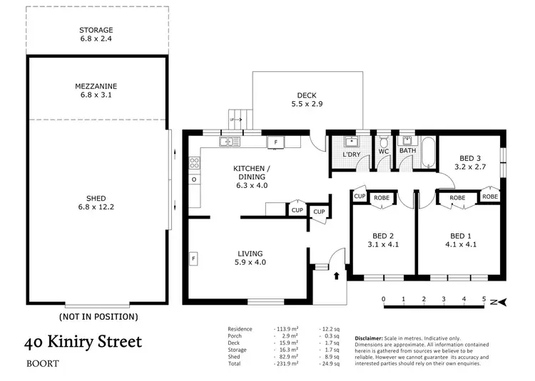 Floorplan of Homely house listing, 40 Kiniry Street, Boort VIC 3537