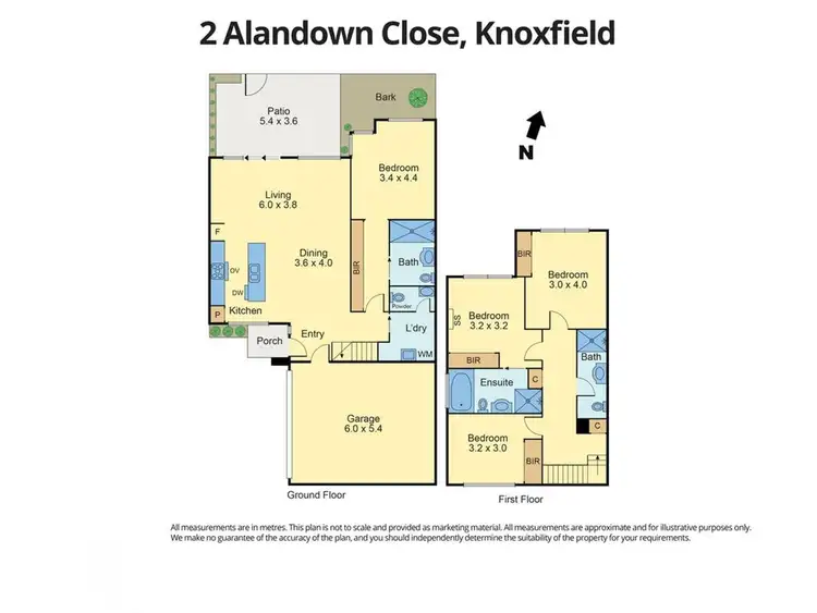 Floorplan of Homely townhouse listing, 2 Alandown Close, Knoxfield VIC 3180