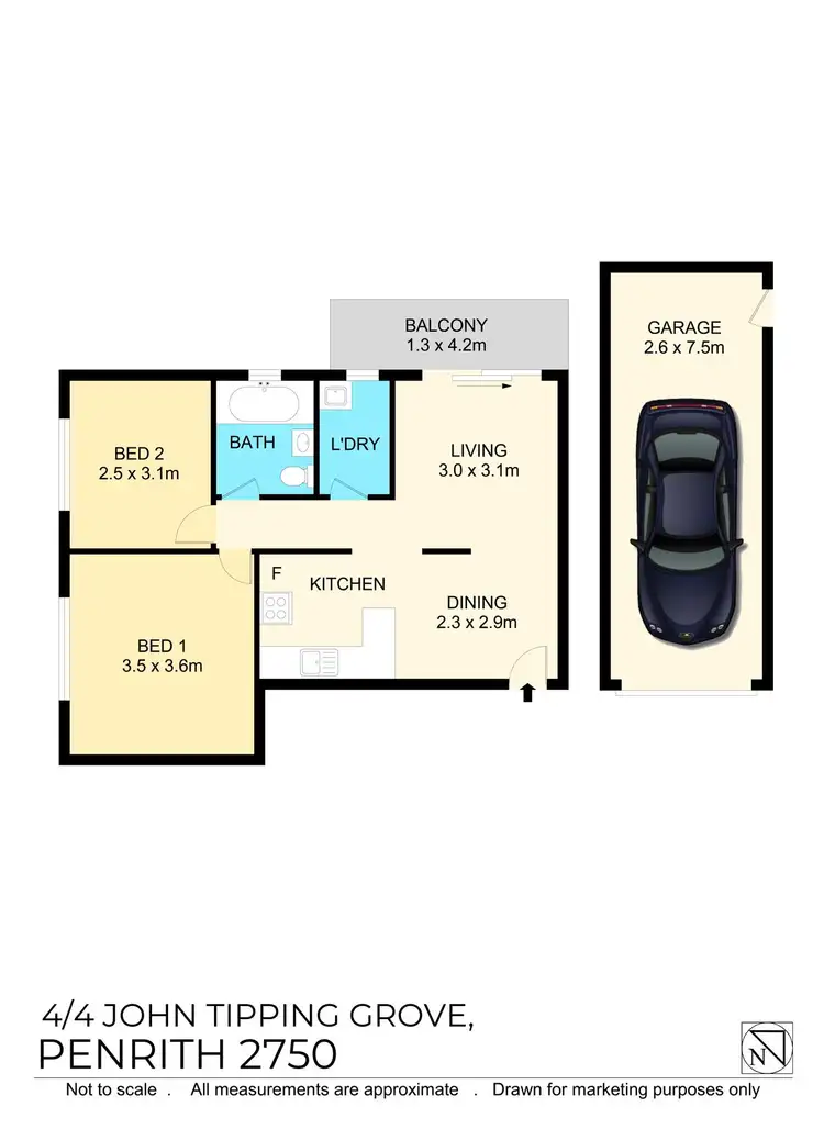 Floorplan of Homely unit listing, 4/4 John Tipping Grove, Penrith NSW 2750