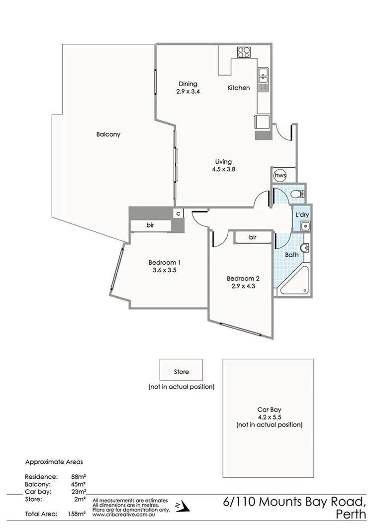 Floorplan of Homely apartment listing, 6/110 Mounts Bay Road, Perth WA 6000