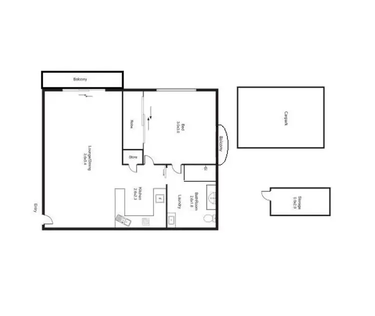 Floorplan of Homely unit listing, 11/55 Minnie Street, Parramatta Park QLD 4870