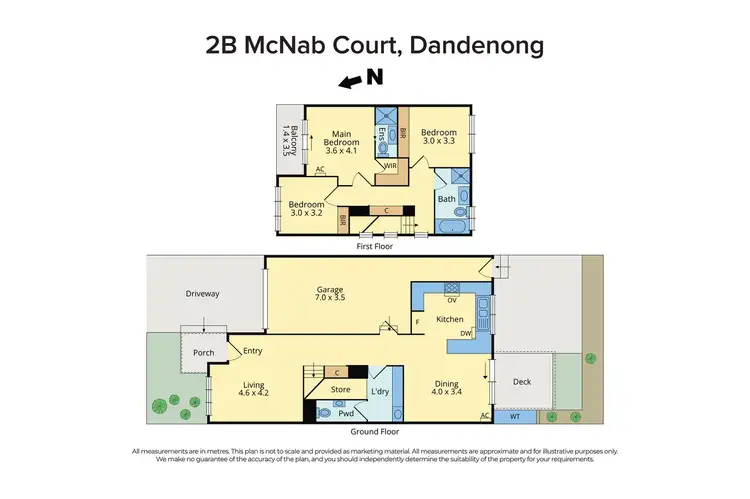 Floorplan of Homely townhouse listing, 2B McNab Court, Dandenong VIC 3175