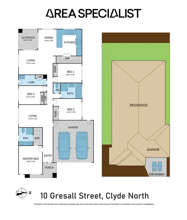 Floorplan of Homely house listing, 10 Gresall Street, Clyde North VIC 3978