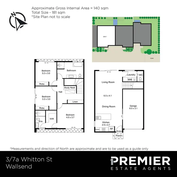 Floorplan of Homely townhouse listing, 1/7a Whitton Street, Wallsend NSW 2287