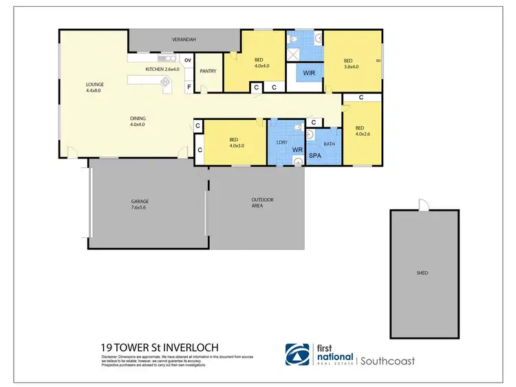Floorplan of Homely house listing, 19 Tower Street, Inverloch VIC 3996