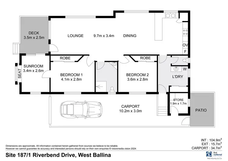 Floorplan of Homely house listing, 187/1 Riverbend Drive, West Ballina NSW 2478