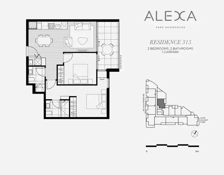Floorplan of Homely apartment listing, 315/1050 Mt Alexander Road, Essendon VIC 3040