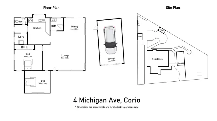 Floorplan of Homely house listing, 4 Michigan Avenue, Corio VIC 3214