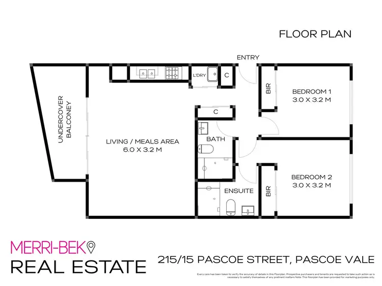 Floorplan of Homely apartment listing, 215/15 Pascoe Street, Pascoe Vale VIC 3044
