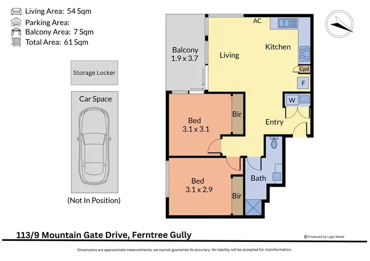 Floorplan of Homely apartment listing, 113/9 Mountain Gate Drive, Ferntree Gully VIC 3156