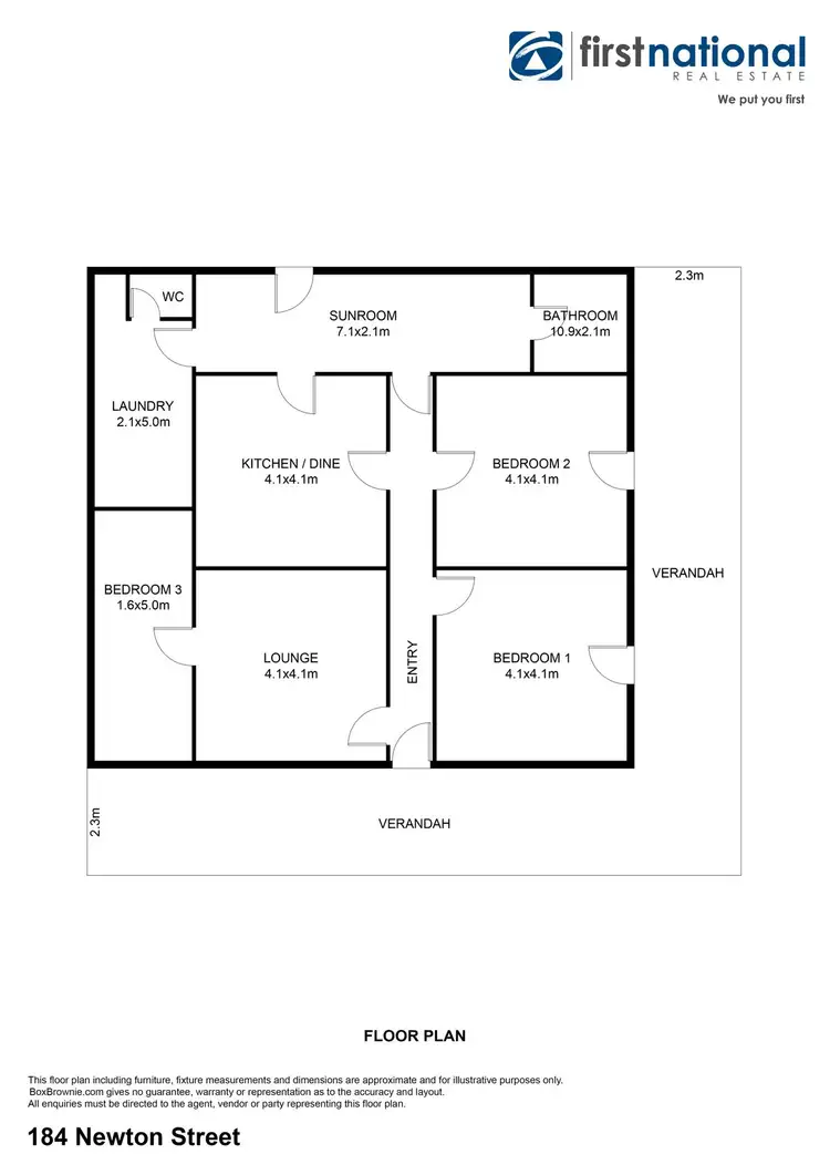 Floorplan of Homely house listing, 184 Newton Street, Broken Hill NSW 2880