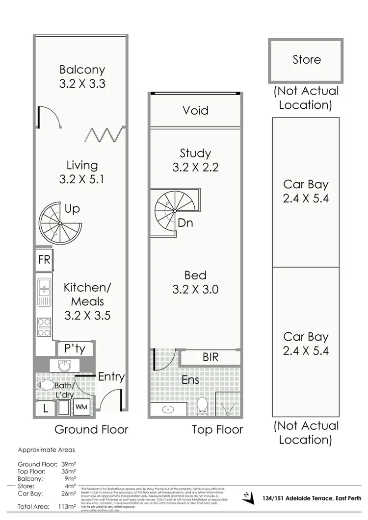 Floorplan of Homely apartment listing, 134/151 Adelaide Terrace, East Perth WA 6004